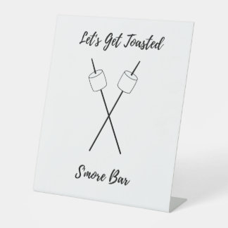S'more Bar minimalist reception sign