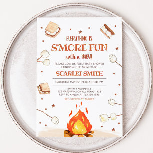 S'more Bonfire Baby Shower  Invitation