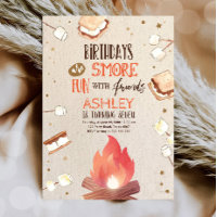 S'more Bonfire Smore Fun Friends Camping Birthday