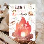 S'more Bonfire Smore Fun Friends Camping Birthday Invitation<br><div class="desc">♥ A perfect way to invite your guests to your little one's birthday party!</div>