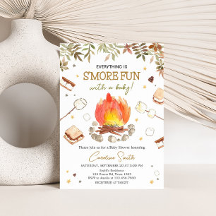 S'more Campfire Baby Shower Invitation