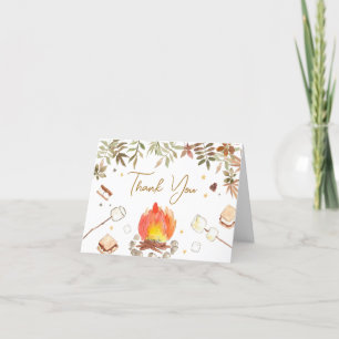 S'more Campfire Baby Shower Thank You Card
