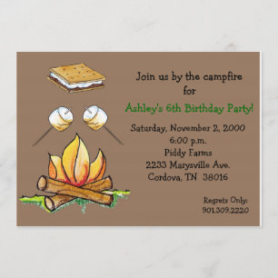 Smore Campfire Invitation