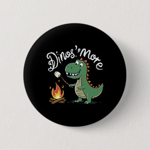 Smore Camping Campfire Camp Camper Funny Dinosmore 6 Cm Round Badge