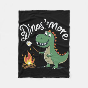 Smore Camping Campfire Camp Camper Funny Dinosmore Fleece Blanket