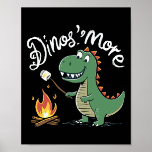 Smore Camping Campfire Camp Camper Funny Dinosmore Poster