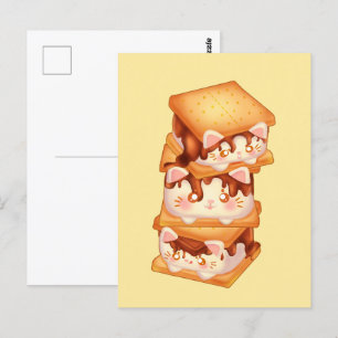 S'more Chocolate Cats Postcard