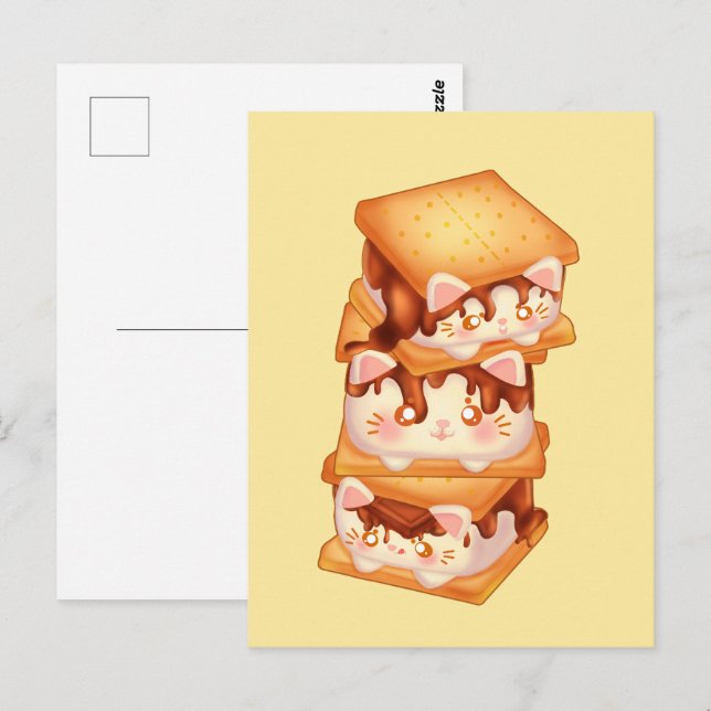 S'more Chocolate Cats Postcard (Front/Back)