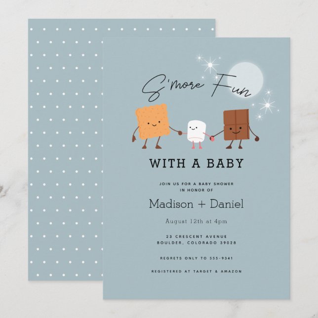 S'more Fun Campfire Baby Shower Invitation (Front/Back)