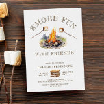 Smore Fun Cute Campfire Camping Kids Birthday Invitation<br><div class="desc">Smore Fun Cute Campfire Camping Kids Birthday Invitation</div>