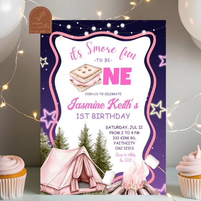 Smore Fun to be One 1st Birthday Invitation (Creator Uploaded)