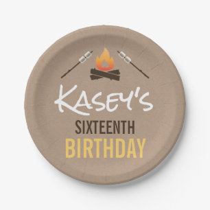 S'more Fun With Friends Bonfire Birthday Party Paper Plate