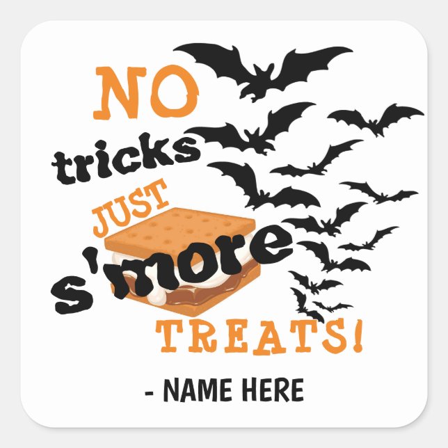 Smore Halloween Treat Stickers (Front)