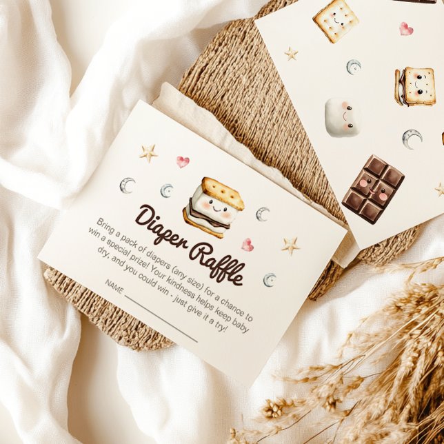 S'more love Baby Shower Diaper Raffle Enclosure Card (Creator Uploaded)