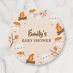 S'more Love Fall Rustic Camping Baby Shower  Favour Tags