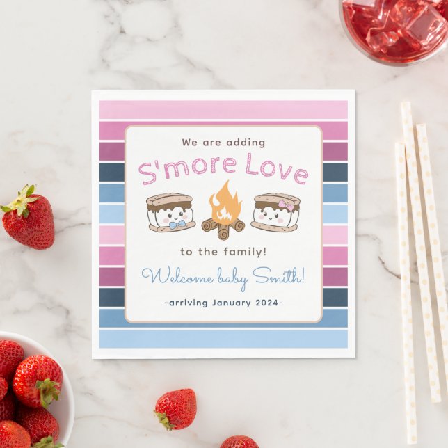 S'more Love gender reveal  Napkin (Insitu)