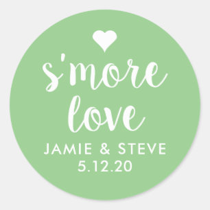 S'more Love Stickers, Smore Favour Stickers