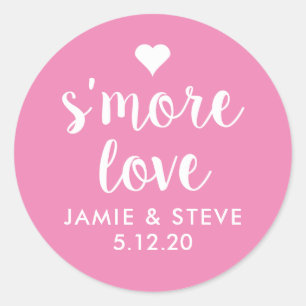 S'more Love Stickers, Smore Favour Stickers