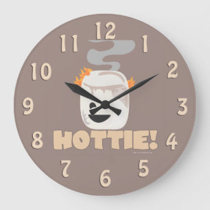 Smore Marshmallow Burning Hottie Large Clock