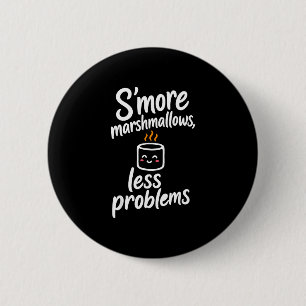 S'more marshmallows 6 cm round badge