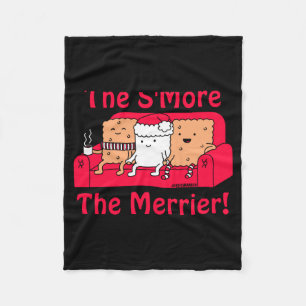 Smore Merrier Cute Kids Cartoon Christmas Fleece Blanket
