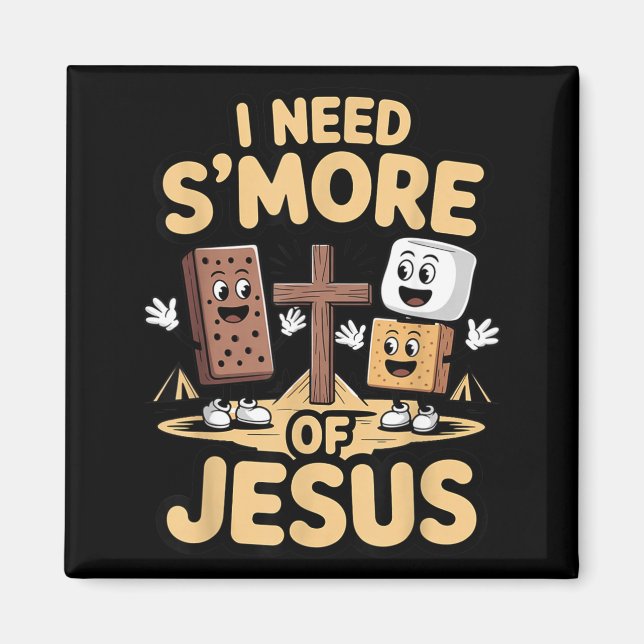 Smore Of Jesus Marshmallow Camping Smores Kawaii Magnet (Front)