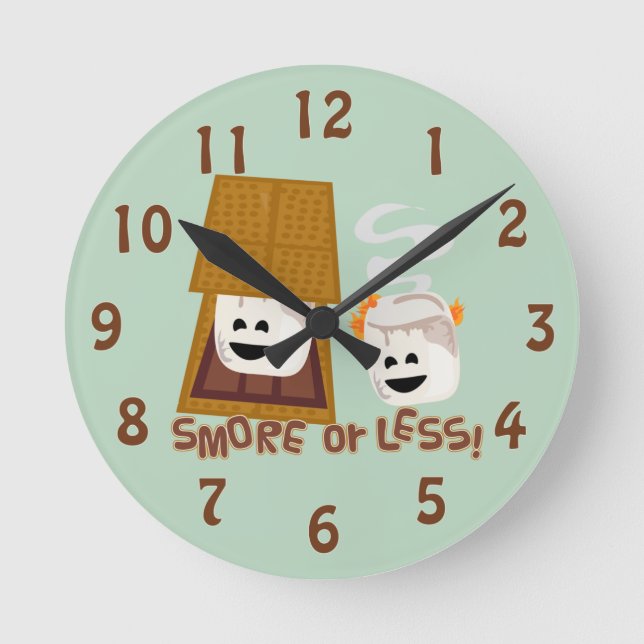 Smore or Less! Round Clock (Front)