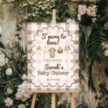 S'more To Love Baby Shower Brown Welcome Sign