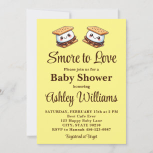 S'more to Love Baby Shower Fun Fall Autumn Winter Invitation