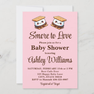 S'more to Love Baby Shower Fun Fall Autumn Winter Invitation