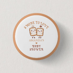 S'more to love Campfire Baby Shower  3 Cm Round Badge
