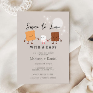 S'more to Love Campfire Baby Shower Invitation
