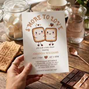 S'more to Love Kawaii Campfire Baby Shower  Invitation