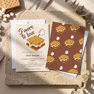 S'more To Love Winter Camping Baby Shower Invitation