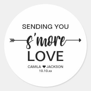 S'more Wedding Favour Classic Round Sticker