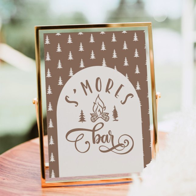 S'mores Bar Capming One Happy Camper birthday Poster (Creator Uploaded)