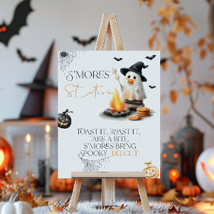 Smores Bar Little Boo Baby Shower Halloween  Poster