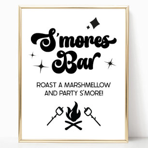 S'Mores Bar Marshmallow Roast Let's Party Sign