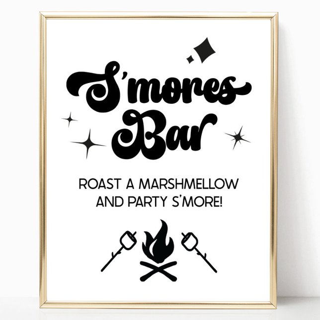S'Mores Bar Marshmallow Roast Let's Party Sign (Creator Uploaded)