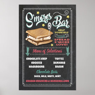 S'mores Bar Menu Party Sign