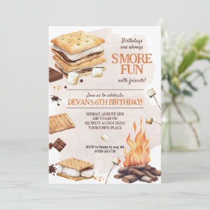 S'mores Birthday Party Invitation