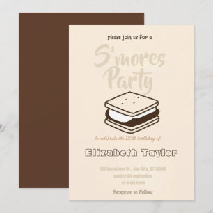 S'mores Birthday Party Invitation – Cozy Campfire