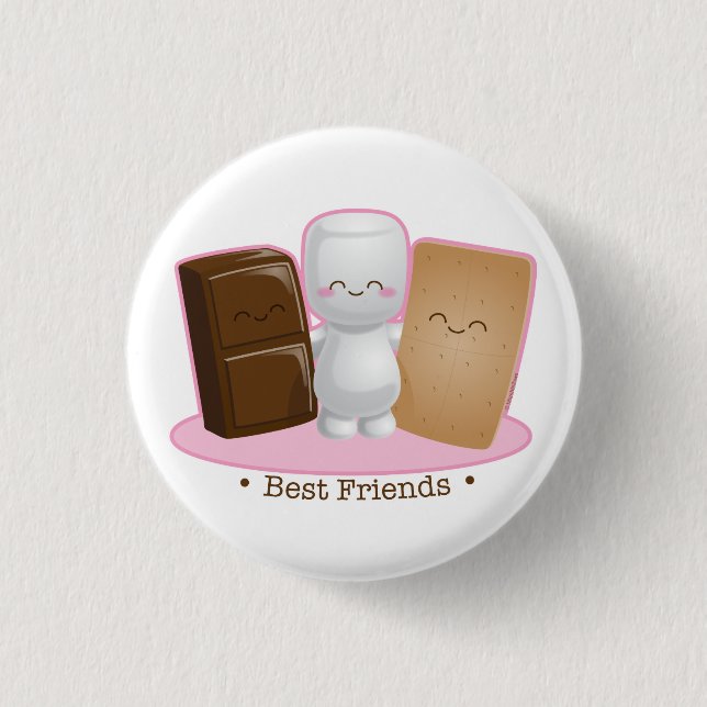 S'mores Buddies Round Button (Front)