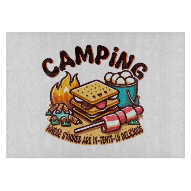 smores camp cutting board (Front)