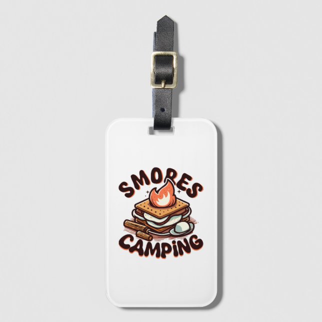 smores camp luggage tag (Front Vertical)