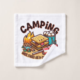smores camp wash cloth