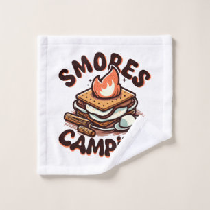 smores camp wash cloth