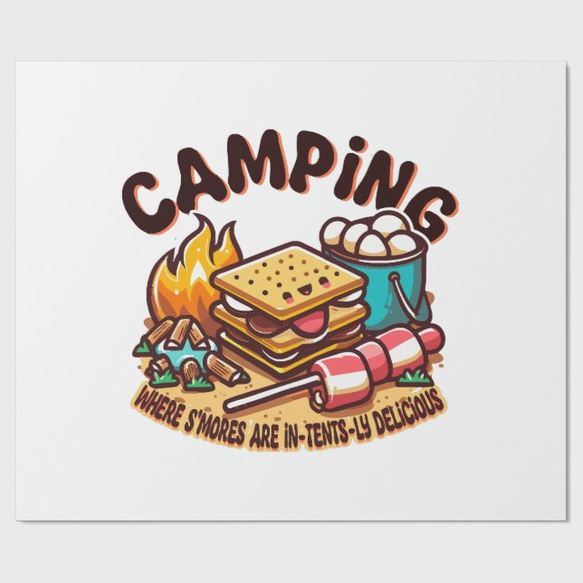 smores camp wrapping paper (Flat)