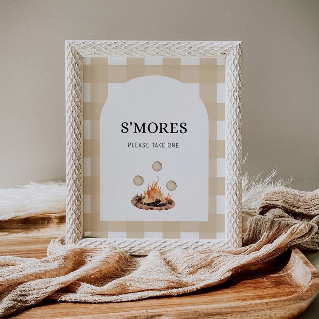 S'mores Campfire Party Custom Favour Sign (Creator Uploaded)