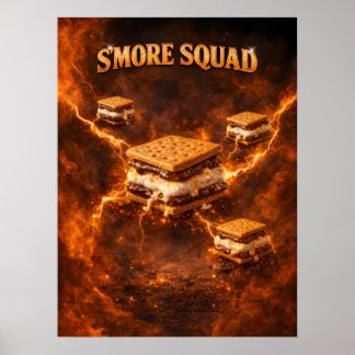 Smores Campfire Squad Vibe Poster